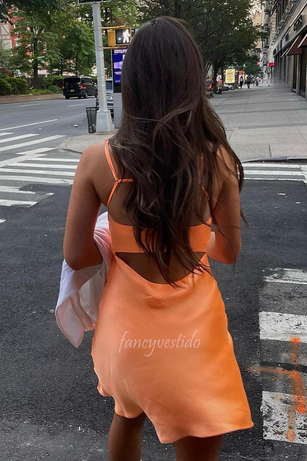 Spaghetti Straps Mini Party Homecoming Dress