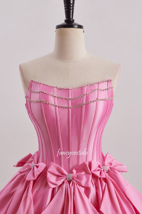 Strapless Beaded Boned A-Line Homecoming Dress with Belt