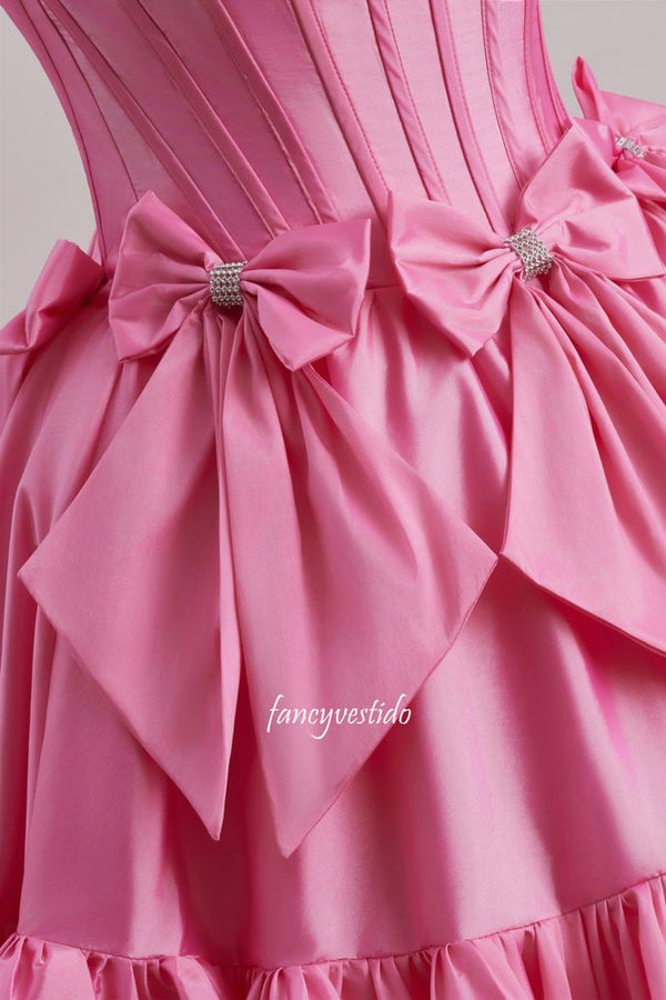 Strapless Beaded Boned A-Line Homecoming Dress with Belt