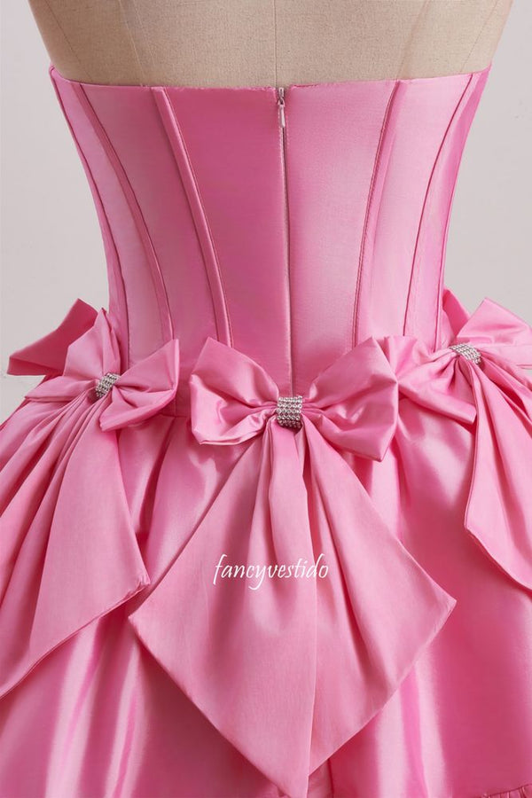 Strapless Beaded Boned A-Line Homecoming Dress with Belt