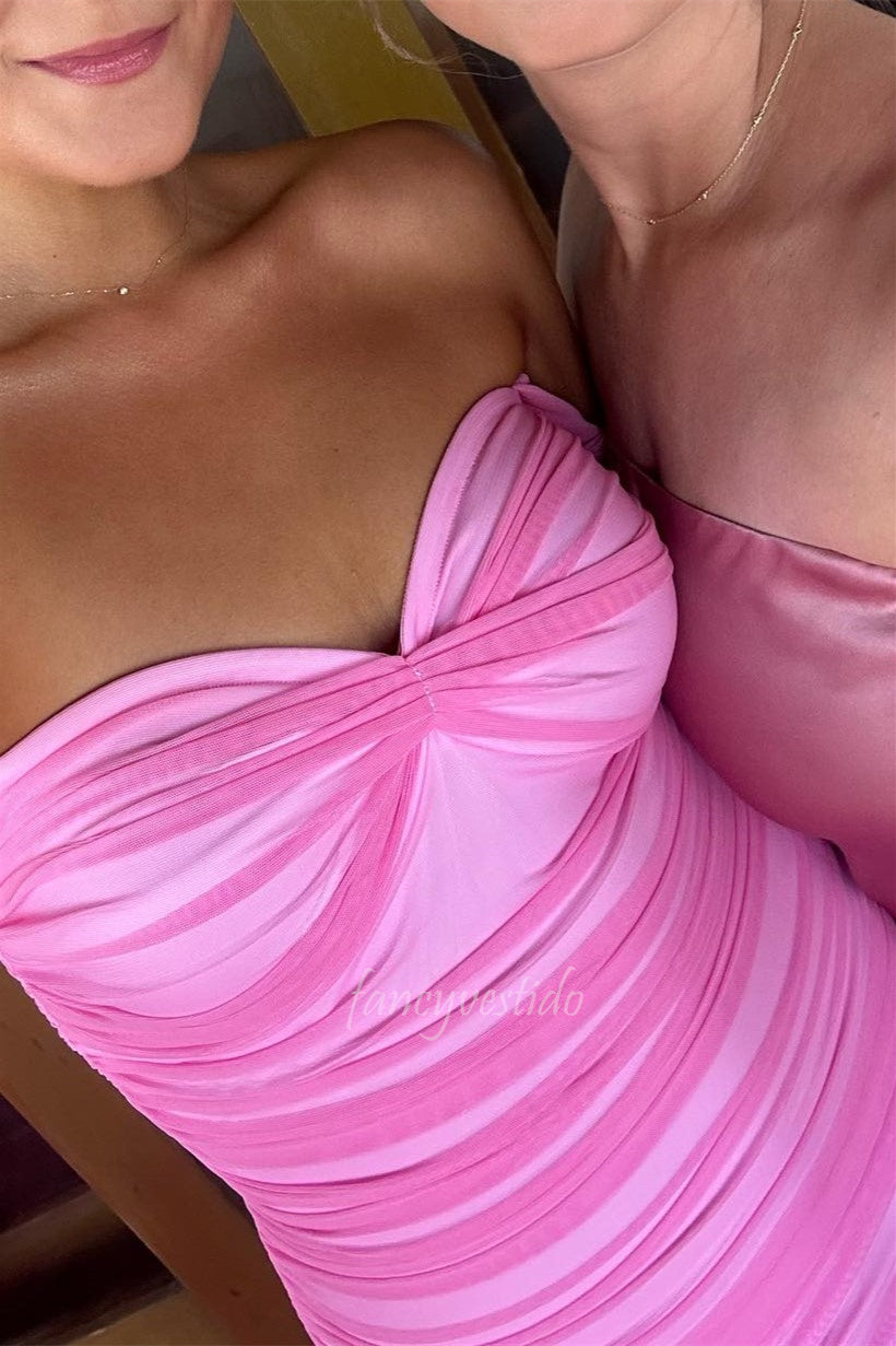 Off the Shoulder Sweetheart Ruched Mermaid Prom Dress
