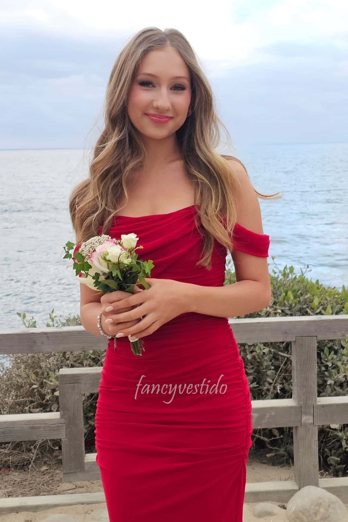 Elegant Off the Shoulder Ruched Sheath Mermaid Prom Dress