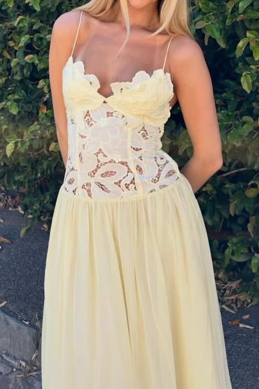 Fashion Lace And Chiffon A-Line Sleeveless Party Prom Dress