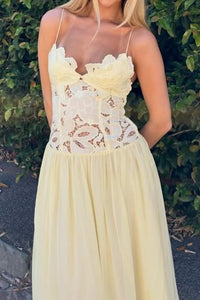 Fashion Lace And Chiffon A-Line Sleeveless Party Prom Dress