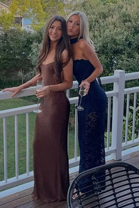 Fully Lace Fitted Strapless Maxi Sheer Party Prom Dress
