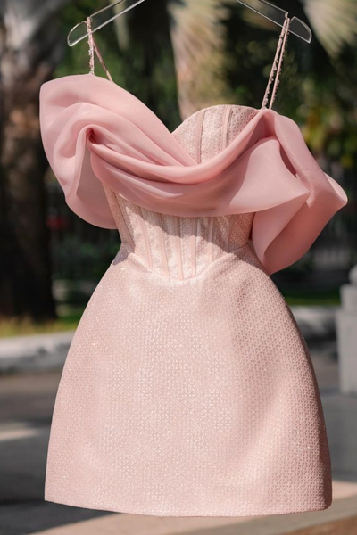 Off the Shoulder Corset A-Line Homecoming Dress