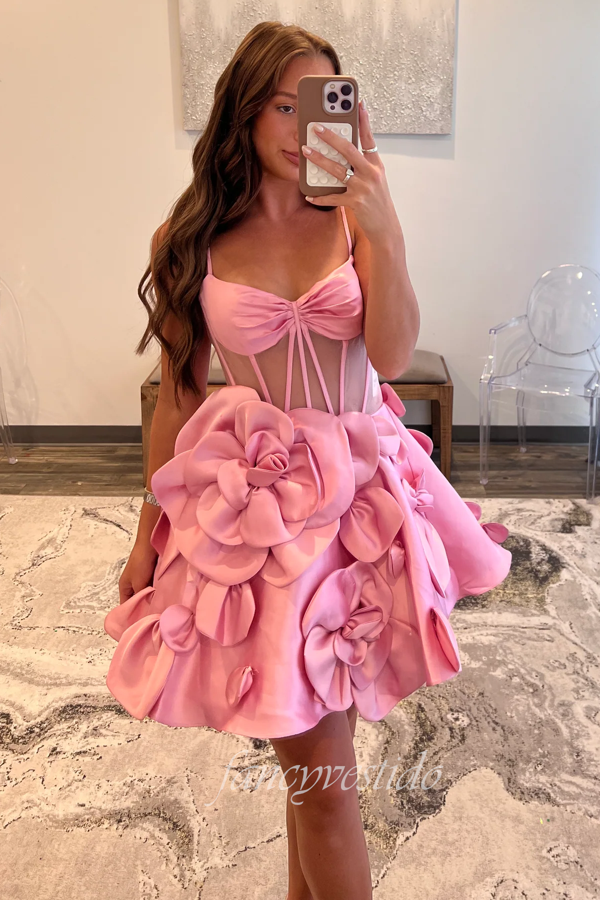 white christmas dresses Sherri Hill Tight Rosette Heat Stone HoCo Dress 57341 main image 0