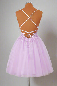 Lavender_Short_Party_Dress_Side_Back_Full_Shot