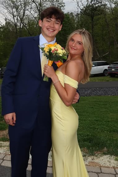 Mermaid Satin Off-Shoulder Sleeveless Yellow Party Prom Dress