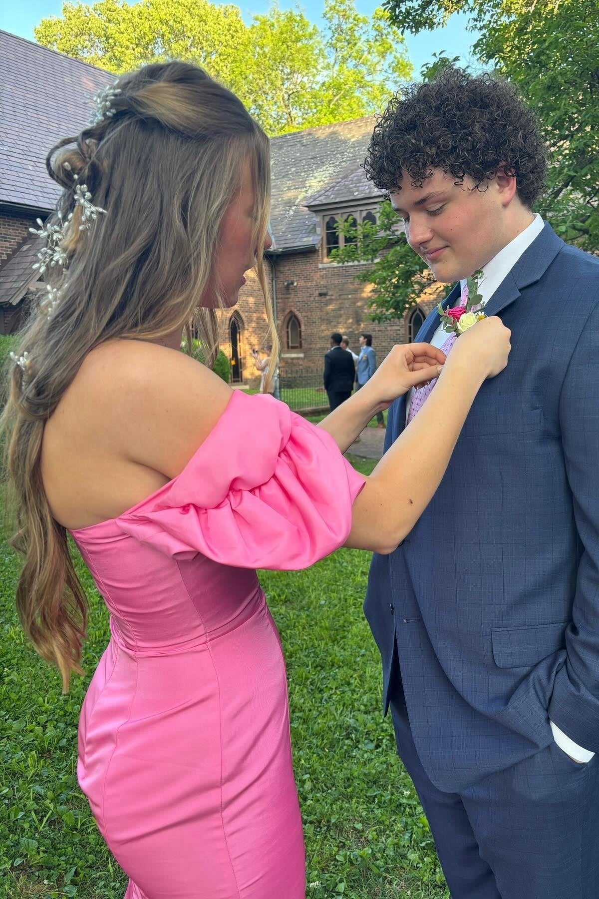 Modest Off-Shoulder Mermaid Satin Party Prom Dress With Train