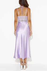 Modest Sweetheart Sleeveless Lace Top Satin Fitted Party Prom Dress