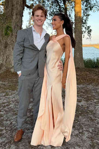 Modest V-Neck Sleeveless Mermaid Party Evening Dress With Shawl