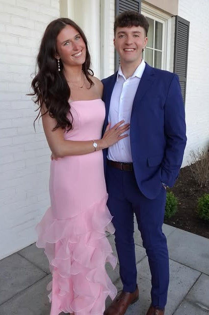 Pink Strapless Sleeveless Chiffon Ruffle Satin Party Prom Dress