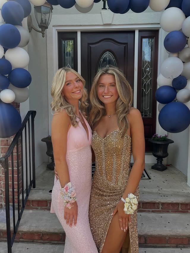 Pink V-Neck Halter Satin And Sequin Maxi Party Prom Dress
