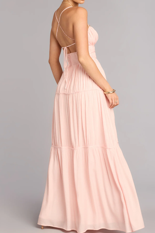 Pretty A-Line Sleeveless Empire Floor-Length Chiffon Party Prom Dress