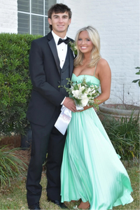 Pretty Satin A-Line Sweetheart Empire Pleated Long Party Prom Dress