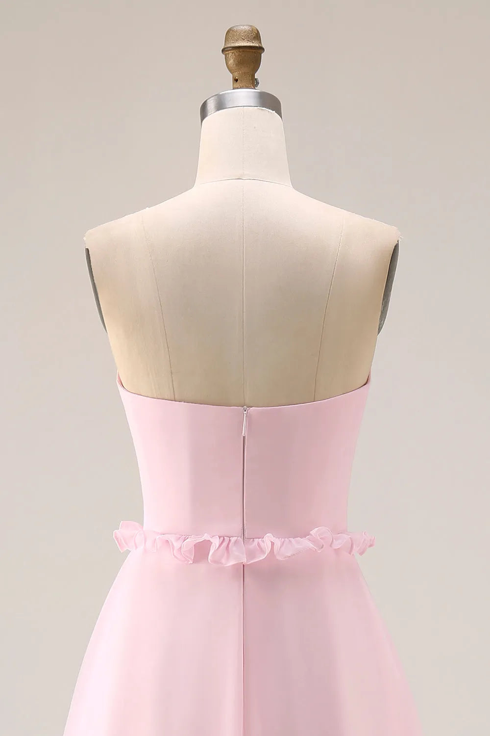 Pretty Strapless Empire A-Line Ruffle Chiffon Party Prom Dress