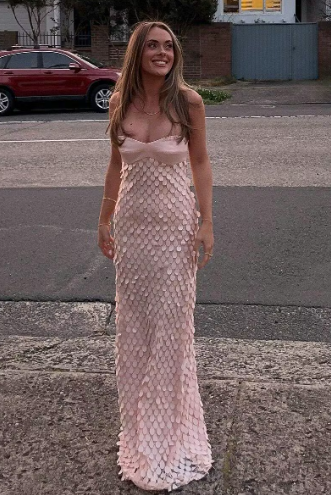 Chic Sweetheart Blue Sequin Maxi Prom Dress
