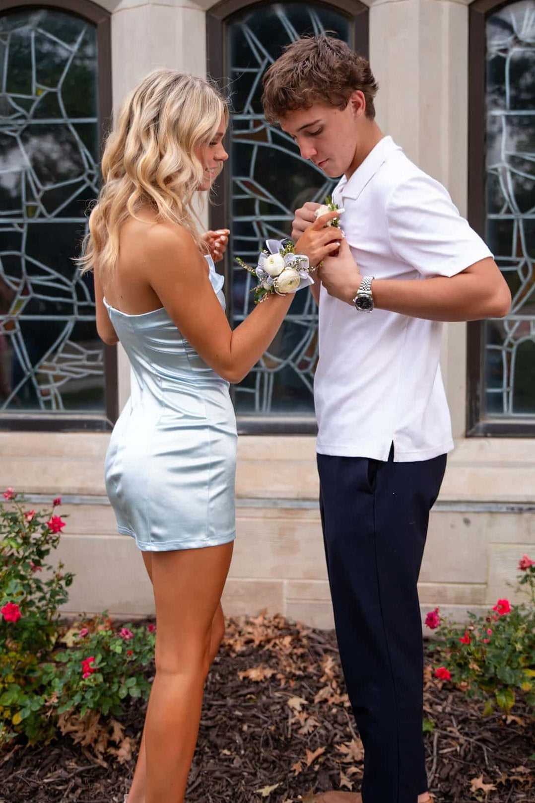 Ruffle Strapless Satin Sheath Mini Homecoming Party Dress