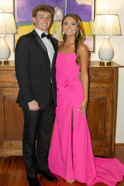 Satin Bateau Strapless Mermaid Floral Party Prom Dress With Train