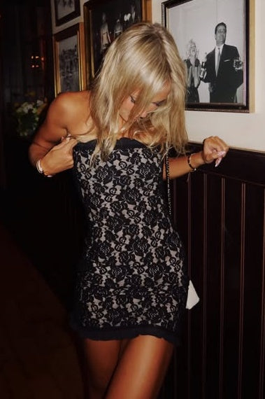 Sexy Fully Lace Tight Strapless Black Mini Party Homecoming Dress