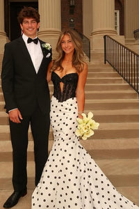Sexy Sweetheart Strapless Mermaid Empire Lace And Satin Party Prom Dress 