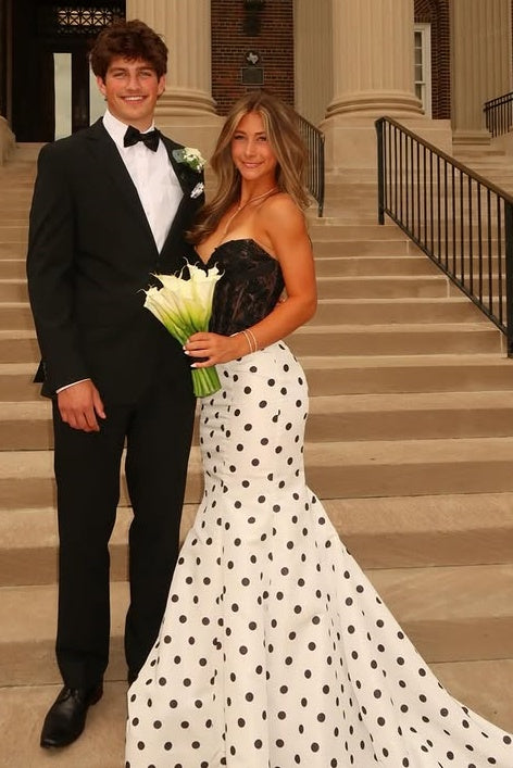 Sexy Sweetheart Strapless Mermaid Empire Lace And Satin Party Prom Dress 