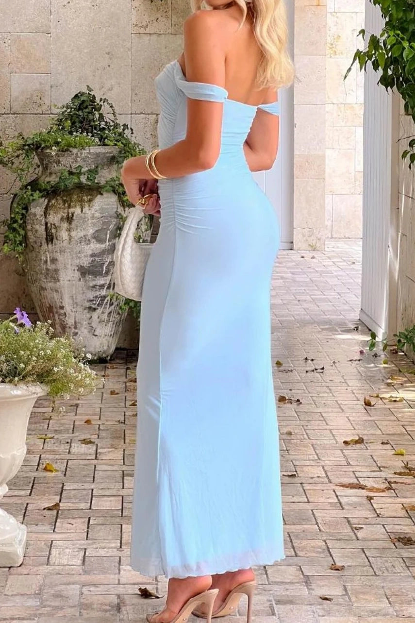 Sheath Sweetheart Off-Shoulder Empire Party Prom Dress