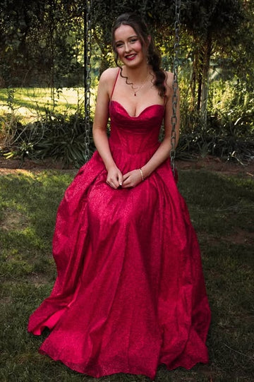 Simple A-Line Empire Sleeveless Sweetheart Party Prom Dress