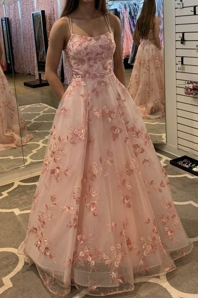 Square Sleeveless A-Line Empire Floral Party Prom Dress With Pockets