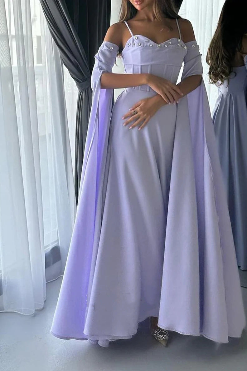 Sweetheart Sleeveless A-Line Empire Satin Party Prom Dress