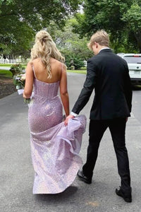 Sweetheart Sleeveless Empire Sequin Mermaid Party Prom Dress