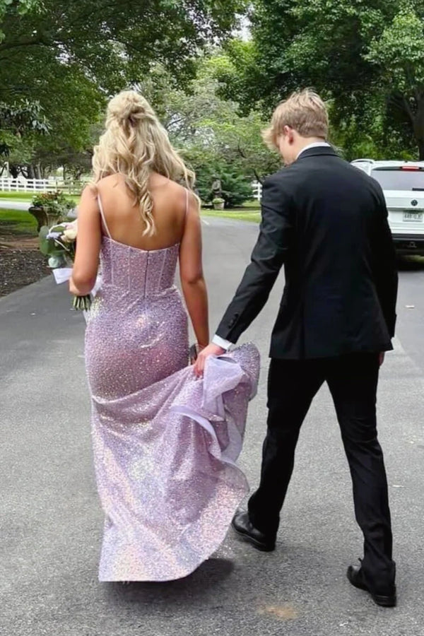 Sweetheart Sleeveless Empire Sequin Mermaid Party Prom Dress