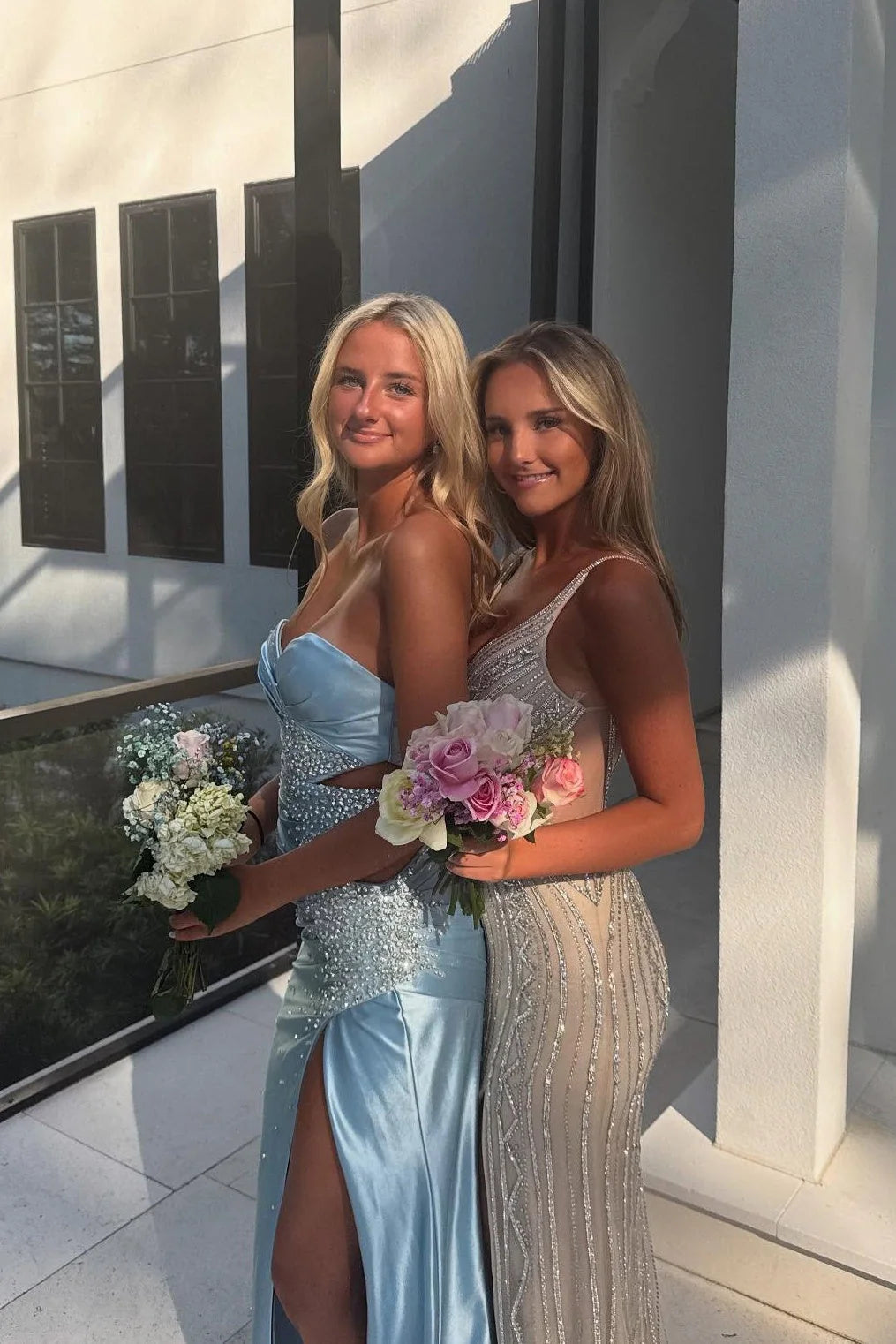 Sweetheart Sleeveless Illusion Empire Beaded Mermaid Party Prom Dress