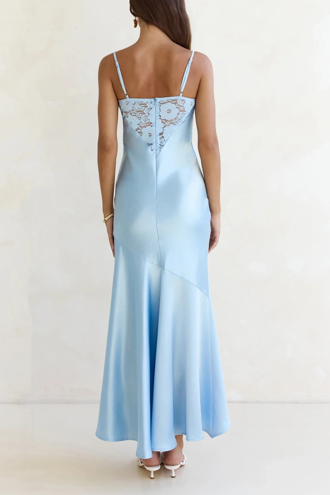 Sweetheart Sleeveless Lace And Satin A-Line Party Prom Dress