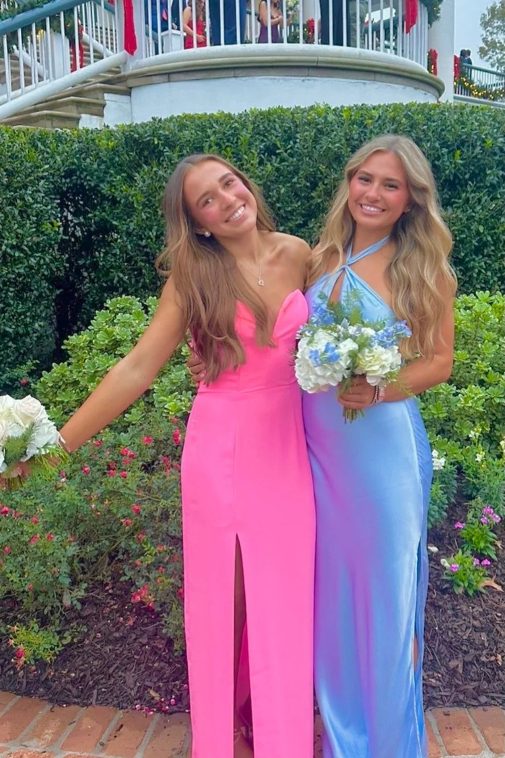 Sweetheart Strapless Fitted Empire Satin Party Prom Dress With Slit 