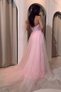 Sweetheart Strapless Lace Mermaid Party Prom Dress With Move Train