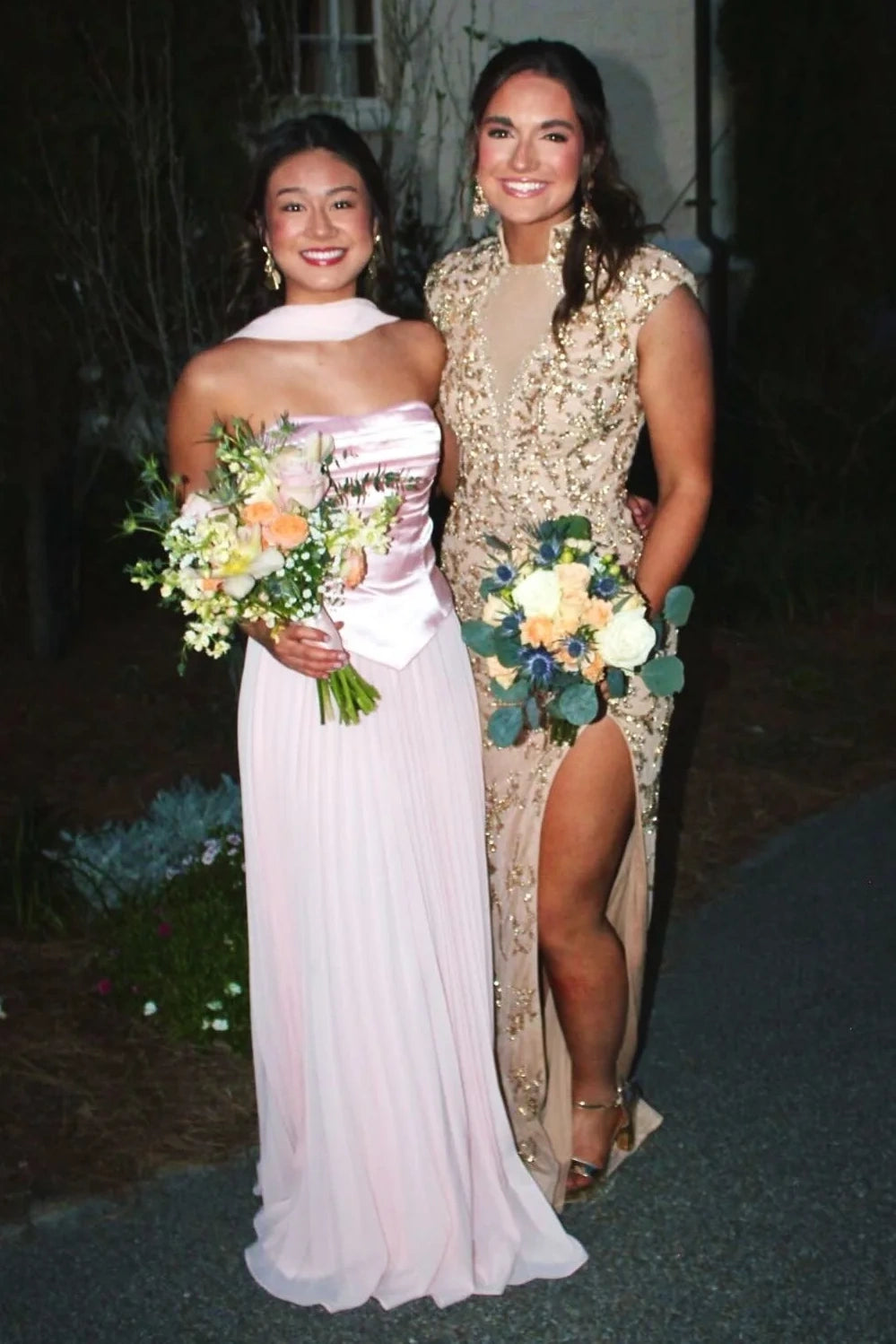 Sweetheart Strapless Two Tone A-Line Pleated Party Prom Dress