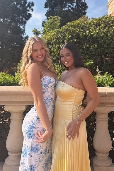 Trumpet Spaghetti Straps Floral Party Prom Dress With High Split