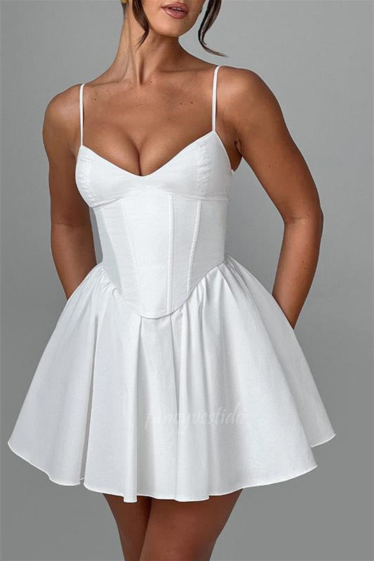 Spaghetti Straps A-Line Summer Dress Homecoming Dress
