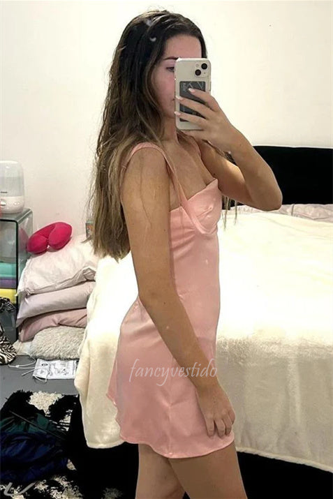 Straps Corset A-Line Short Party Homecoming Dress