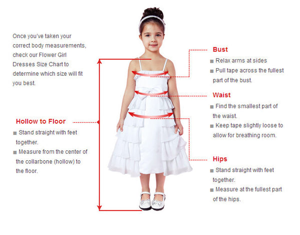 Gold Tulle Lace V-Neck A-Line Flower Girl Dress