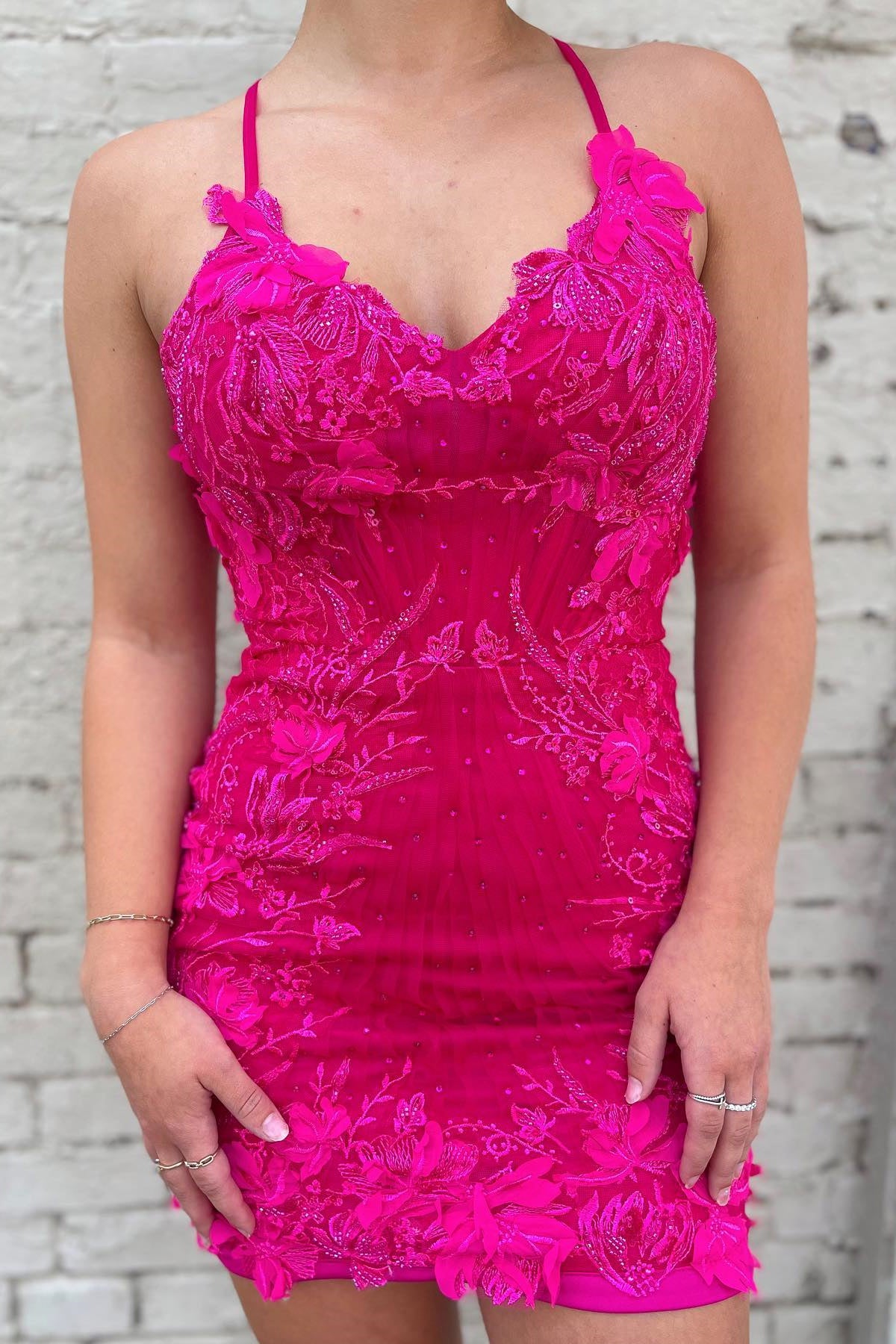 Sweetheart Purple Corset Bodycon Homecoming Dress with Appliques