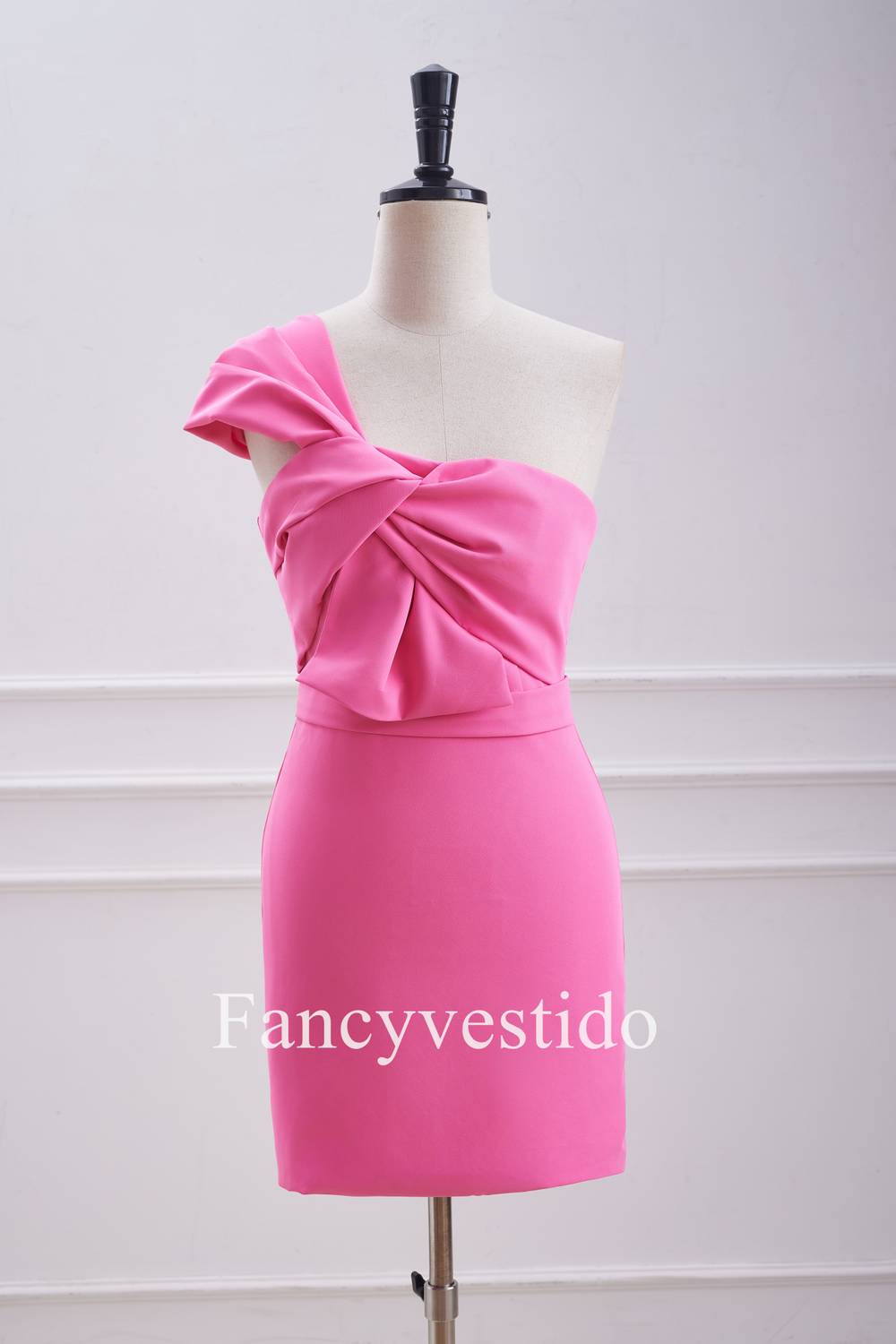 open lace back dress Bcbgmaxazria Stripped Ruffle High Low Cocktail Dress 2 / Ibis Rose main image 0