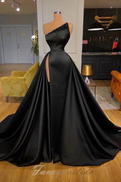 navy blue dress for baby girl Aurelia Black Floral Sweetheart Neckline A-line Ruffle Asymmetrical Prom  Dress main image 0