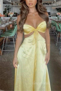 Sweetheart Pink Cutout Party Dress with Bow Back