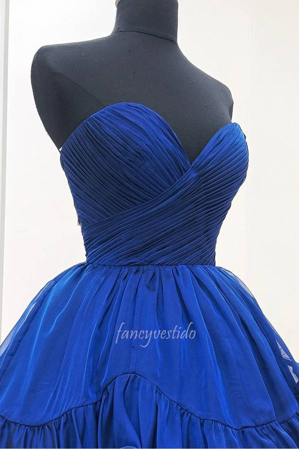 Sweetheart Ruched Layered A-Line Homecoming Dress