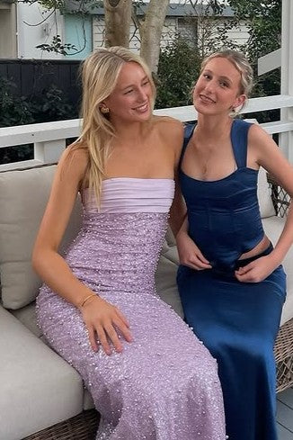 Stunning Pearl Sequin Ruched Mermaid Party Prom Dress