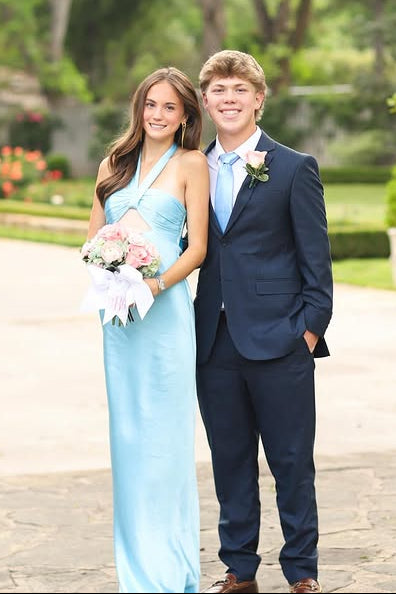 Elegant Butter Yellow Halter Neck Satin Dress With Keyhole

