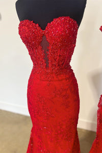 Sweetheart Periwinkle Keyhole Mermaid Prom Dress with Appliques
